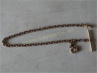 1/4 gold watch chain, 11"l