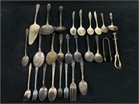Vintage Mixed lot Of 27 Pc Silver Plated Flatware