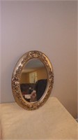 Vintage Round Beveled Mirror