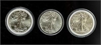 Coin 3 American Silver Eagles 2013, 2014 & 2015