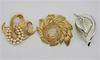 3 Trifari Brooches