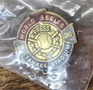 1926 Yankees World Series Press pin