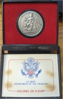 Colonel De Fleury Vintage America's first medals