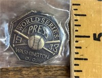1933 Washington World Series Press pin