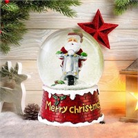 Christmas Glass Snow Globe Water Globe with Music