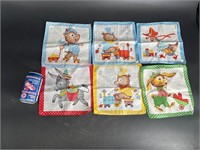 LOT OF 6 NOS CHILDS HANDKERCHIEFS W/TAG