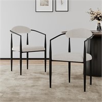 $239  WOKER FURNITURE Boucle Dining Chairs Set of