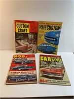 Lot of 4 1960s Mini Hot Rod Magazines