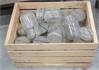 Crate of canning jars