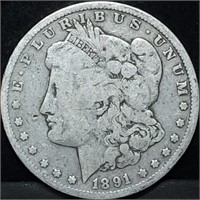 1891 Morgan Silver Dollar