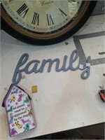 Wood family sign. Measures about 1ft 9in  long.