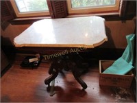 Ornate Victorian marble top table
