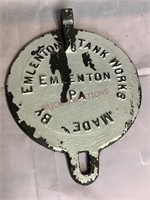 Cast Iron Tank Lid Made by Emlenton Tank Works