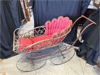 Antique Baby Buggy 53"x21"x36"