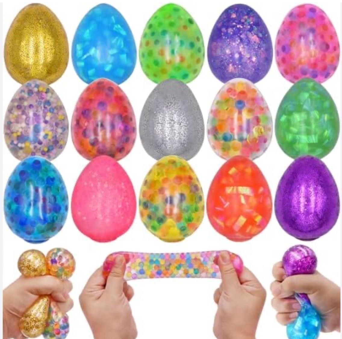 15 Pack Easter Egg Basket Stuffer Squeeze Toy