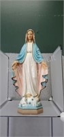 Ceramic Virgin Mary 16.5 in figurine