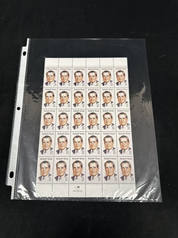 Full Uncirculated Sheet Richard Nixon Stamps