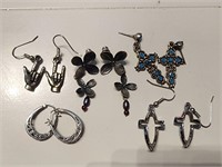 5- Pairs Sterling Silver Earrings