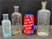 Antique Early Pharmacist/Druggist Glass Bottle-Lot