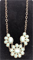 Costume jewelry green necklace