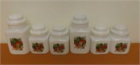 Milk Glass Spice of Life Canister Sets