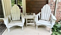 Adirondack Chair Set & Table - Ck Pics,