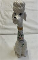 Hand painted poodle vase 12” T Japan