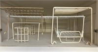 Coated wire cabinet organizer racks,