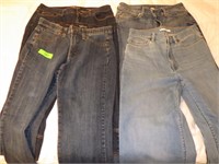 4 PR. SIZE 10 JEANS- LEE, SIMPLY VERA, LANDS END>>