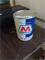 Marathon V.E.P Motor Oil Can (Empty)
