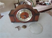 Antique Foreign Mantel Clock With Chimes