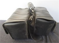 Leather saddle bags.