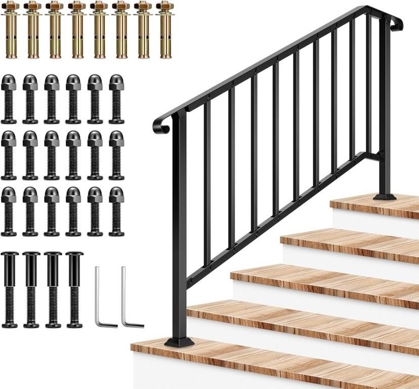 VIVOSUN Outdoor Handrail, 5 Step Stair Handrail