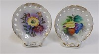 Lipper & Mann Hand-Painted Fruit Flower Plates