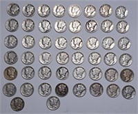 50 Mercury Silver Dimes