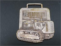 Caterpillar Tractor Watch FOB with leather strap
