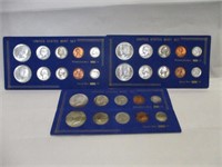 THREE 1964 P & D MINT SETS