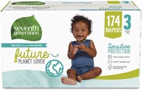 Size 3 174ct Seventh Generation Baby Diapers