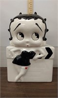 Betty Boop ceramic cookie jar.  11in tall x 7.5in