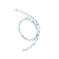 Natural Matte Howlite 8mm Beads 15 Inch Strand