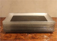 (8) FROSTED GLASS TRAYS