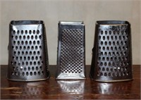 (3) STAINLESS STEEL BOX GRATERS