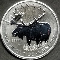 2012 Canada 1oz Silver Moose Wildlife Series BU