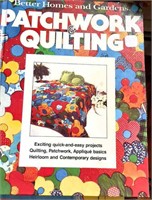 Box of assorted books: Quilting, Cooking, How-To's
