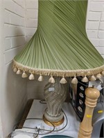 Quality pottery lamp and shade