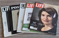 (4) LIFE Magazines on Kennedy Memorial Edition