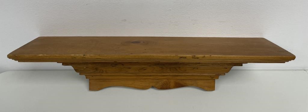 VTG Rustic Pine Wood Wall Shelf