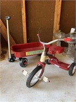 Child's Toy Tricycle & Wagon