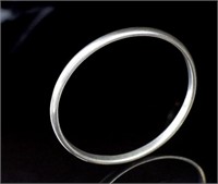 Silver 4.8mm D end bangle