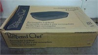 Pampered Chef Rectangular Lid/Bowl in Box